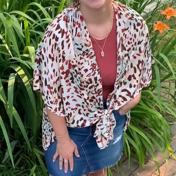Maurices Print Kimono - Picture 1 of 6